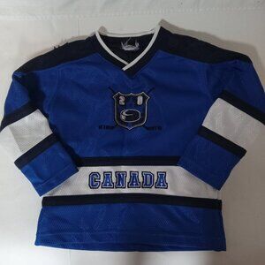 Team Canada Blue Hockey Jersey Size 4 Boys